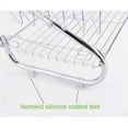 thumbnail image 3 of 2-Tier Dish Rack Kitchen Dish Cup Drying Rack Drainer Holder Stainless Steel Silver 15.74 x 14.57 x 9.84 inch, 3 of 6