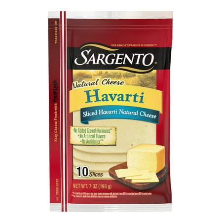 UPC 046100001103 product image for Sargento® Sliced Havarti Natural Cheese, 10 slices | upcitemdb.com