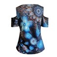 thumbnail image 2 of Womens Athletic Tops Was Out Long Sleeve Womens Summer Tees Tops Loose Fit Football Shirt Women Turtle Neck Long Sleeve Athletic Shirt Women Short Raglan Light Shirts for Blue XXL, 2 of 4