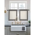 thumbnail image 2 of Black Cream Greek Key Tier Curtains 36 Inch Length,Sheer Curtains for Bedroom Living Room Window Geometric Greece Ancient Rustic Small Half Window Kitchen Curtains & Drapes 27.5"x36" 2 Panels, 2 of 6