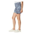 thumbnail image 3 of GLORIA VANDERBILT Womens Navy Denim Zippered Pocketed Floral Shorts Shorts 4, 3 of 4