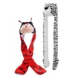 thumbnail image 1 of 2 piezas lindo animal felpa personaje sombrero invierno gorro bufanda disfraz mariquita tigre BLESIY Sombrero de novedad, 1 of 8