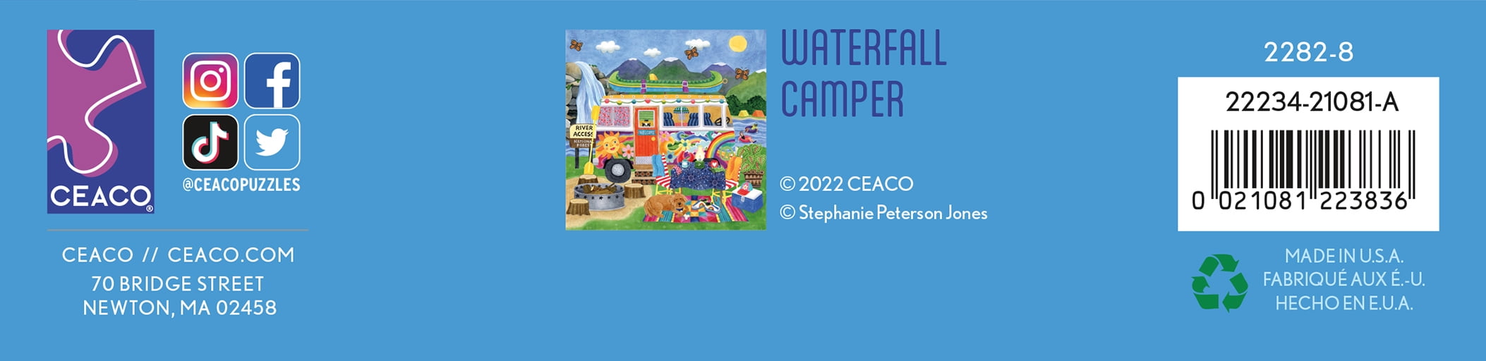 Ceaco - Happy Camper - Waterfall Camper - 300 Piece Interlocking Jigsaw Puzzle