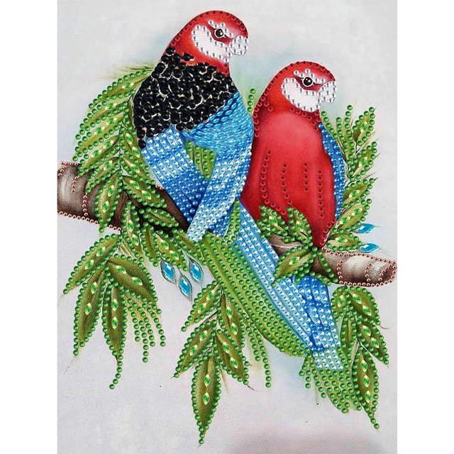 Cuadros Decorativos Kit de pintura de diamante 5D pájaro forma especial parcial taladro DIY arte (KA384) DQrwqpou Nuevos Originales