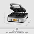 thumbnail image 2 of Breville BWM640XL Smart 4-Slice Waffle Maker, Silver, 2 of 4