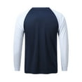 thumbnail image 3 of JTieacloth Mens Tops Tee Shirts Men's Fashion Color Blocked Long Sleeved Sports T Shirt Men's Breathable Sports Top, 3 of 5