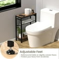 thumbnail image 4 of Small Side Table for Small Space, 3-Tier Narrow End Table with Magazine Holder,Slim Nightstand, Skinny Snack Couch Table in Living Room, Bedroom Study and Balcony (Rustic Brown &Black) Patent Pending, 4 of 9