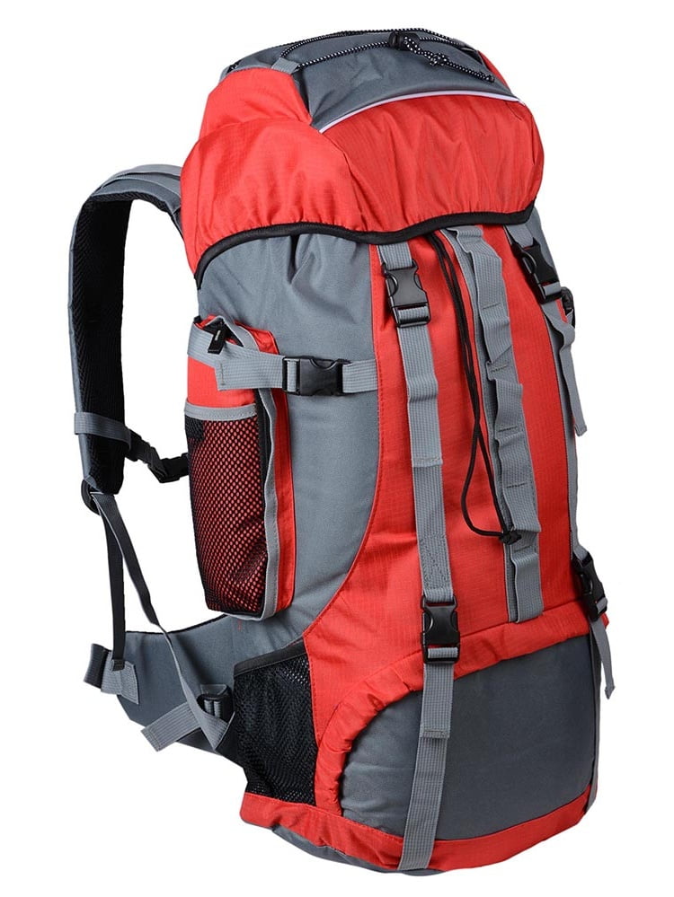Yescom 70L Hiking Camping Backpack Mountaineering Shoulder Bag Rucksack, Red
