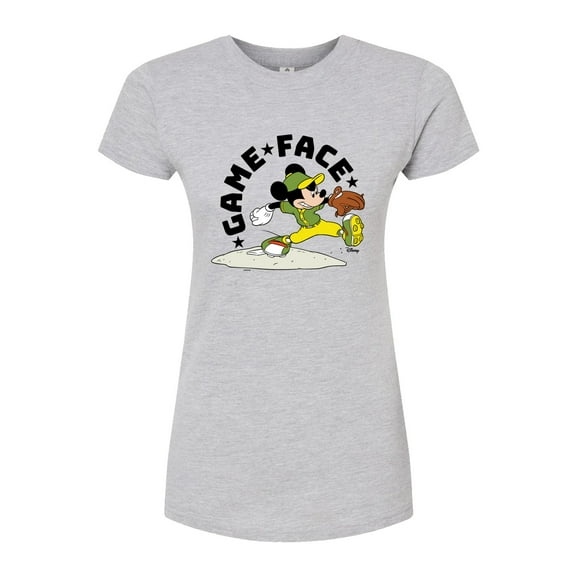 Disney - Game Face Baseball  - Juniors Fitted Graphic T-Shirt