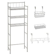 Mainstays 4 Piece Steel Satin Nickel Bath Shelves Set 15 lb Capacity per Shelf for Adult - Teen Ages