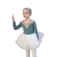 thumbnail image 2 of ‌LYMAYTER ‌Toddler Girls Long Sleeve Ballet Leotard Tutu Dress for 3Y-11Y Ballerina Dance Outfit, 2 of 8