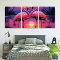 thumbnail image 5 of Shadudu Flamingos Sunset Palm Trees Canvas Wall Decor Triptych Set of 3 for Living Room Bedroom Home Office - 12x16 inches Each 12"x16"x3pcs, 5 of 6