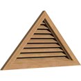 thumbnail image 2 of 44"W x 12 3/4"H Triangle Gable Vent (62 1/2"W x 18 1/8"H Frame Size) 7/12 Pitch: Unfinished, Functional, Smooth Western Red Cedar Gable Vent w/ Brick Mould Face Frame, 2 of 12