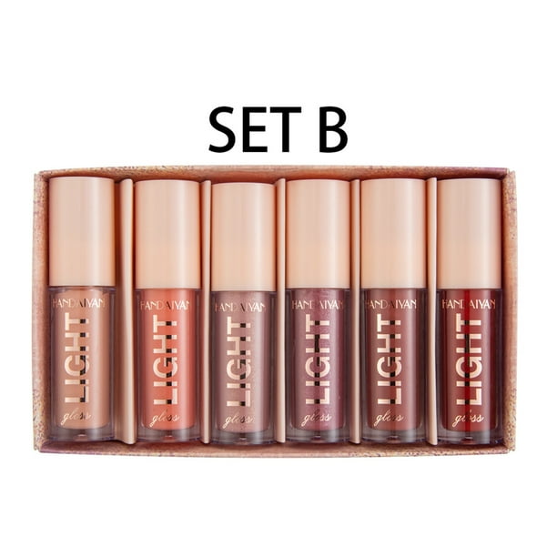 Estuche de regalo con 6 brillos de labios de cristal lacado Mirror Water Gloss.