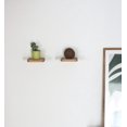 thumbnail image 2 of anaan Raft Floating Shelf Wood Round Wall Mounted Showcase Wall Shelf Hanging Planter Storage Wooden Shelf for Plants Photo Candle Invisible Wall Decoration Design Set of 2 (Square 4.7 inch), 2 of 7