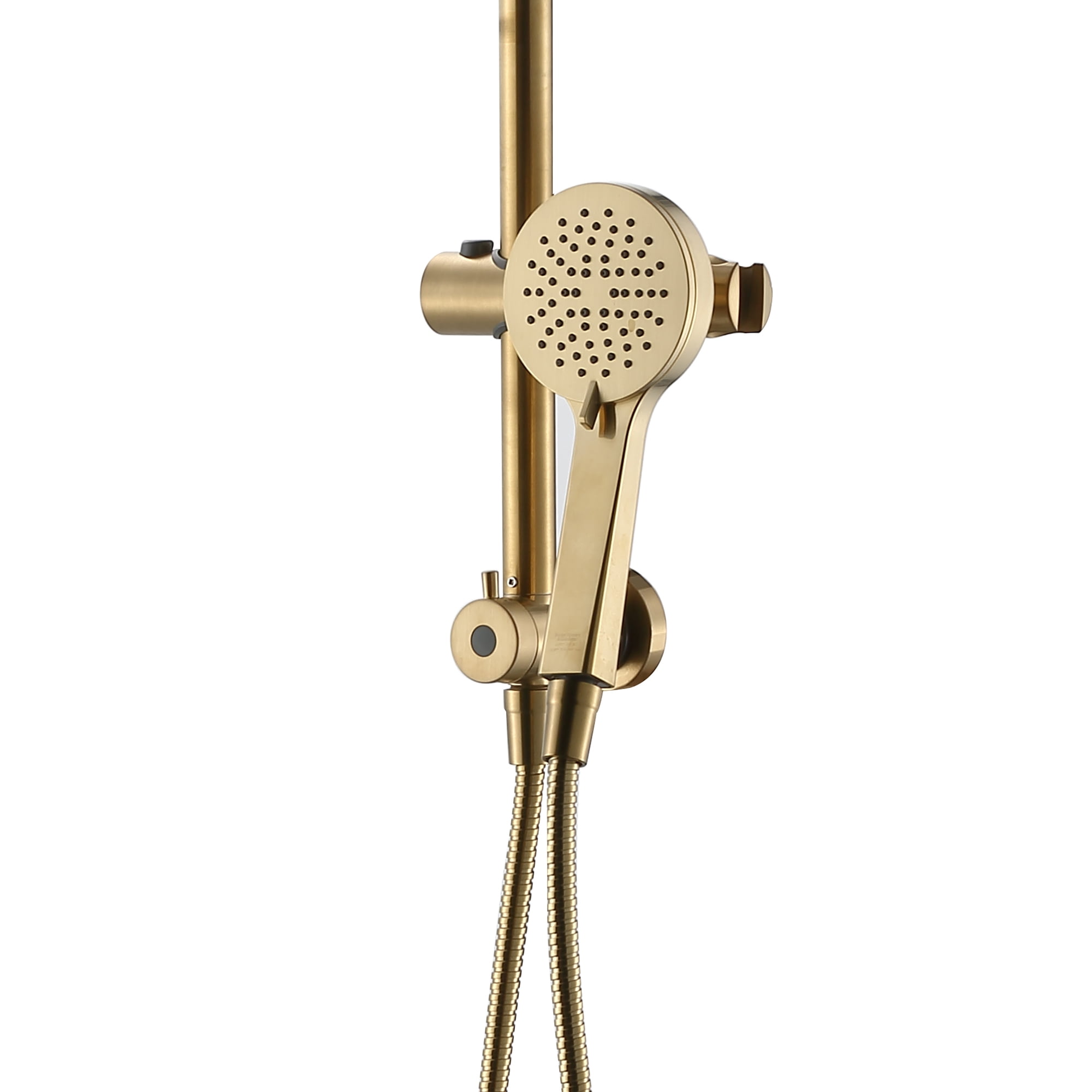 Better Homes & Gardens Deluxe Shower Combo with Magnetic Slide Bar Kit in Brushed Brass