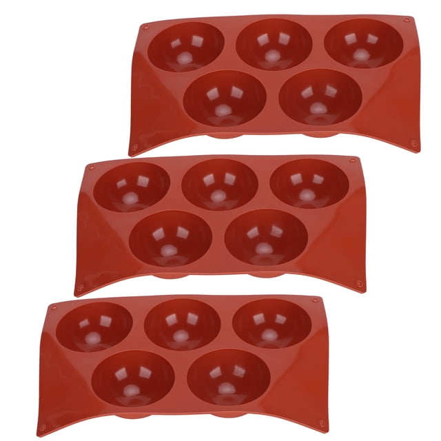 Molde de silicona semiesférica de 3 piezas para hornear, chocolate caliente, pasteles, postres, gelatina, mousse, L5, 84040