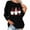 #0006-Black, variant on Christmas Sweatshirts for Women Gift Christmas Trees Snowflake Snowman Reindeer Sequined Print Blouse Long Sleeve T Shi rts for Women