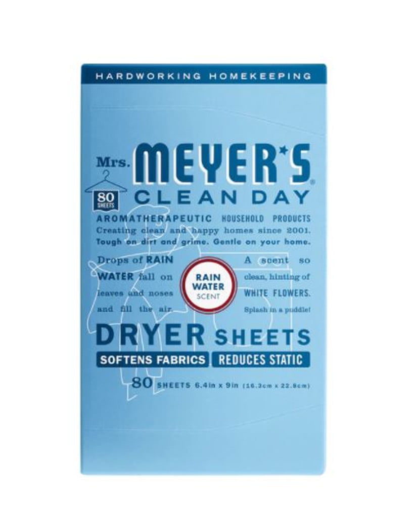 Mrs. Meyers Clean Day Dryer Sheets Rain Water Scent 80 Sheets