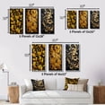 thumbnail image 4 of Designart "Golden Ornament Black Pattern III" Abstract Spirals Framed Wall Art Set Of 3 - Gold Transitional Frame Gallery Wall Set For Home Decor, 4 of 6