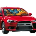 thumbnail image 2 of Bingfone Colorful Cloud Butterfly Sunflower Car Windshield Sun Shade Protector Keep Your Vehicle Cool Sun Shield Visor Cover Foldable for Car Truck SUV-Medium, 2 of 8