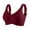 Wine, variant on Fmbrln Womens Sports Bra Adjustable Wide Strap Wirefree Comfy Breathable Everyday Bra