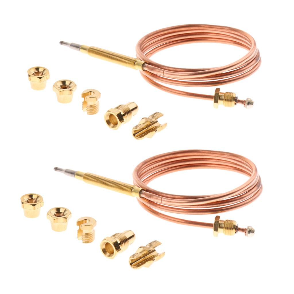 2PCS 90cm Thermocouple Replacement Set For Gas Furnaces Boilers Water