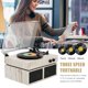 thumbnail image 4 of Tocadiscos con parlantes y codificación USB, tocadiscos LP de vinilo vintage Bluetooth accionado por correa con parlantes externos de potencia de 20 W, 3 velocidades, 3 tamaños, parada automática, cub, 4 of 5