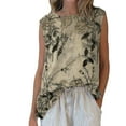 thumbnail image 2 of Tank Top for Woman Vintage Floral Print Vest For Woman Timeless Tank Tops Khaki, 2 of 4