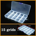 thumbnail image 4 of Caja de plástico transparente, compartimento para tornillos, joyería, pendiente, vitrina, contenedor, organizador de Terminal transparente, cajas de almacenamiento de herramientas, 4 of 5