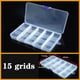 thumbnail image 4 of Caja de plástico transparente, compartimento para tornillos, joyería, pendiente, vitrina, contenedor, organizador de Terminal transparente, cajas de almacenamiento de herramientas, 4 of 5