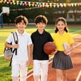thumbnail image 2 of YOUYEDIAN Back To School Kids Polo Shirts Fashion Solid Color Breathable Comfy Sport Short Sleeve School Uniform Versatile Lapel Collar Quick Dry T-shirts, 2 of 5
