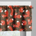 thumbnail image 5 of Ambesonne Fox Valance & Curtain, Vulpe from Forest, 55"x24", Orange Army Green White, 5 of 6