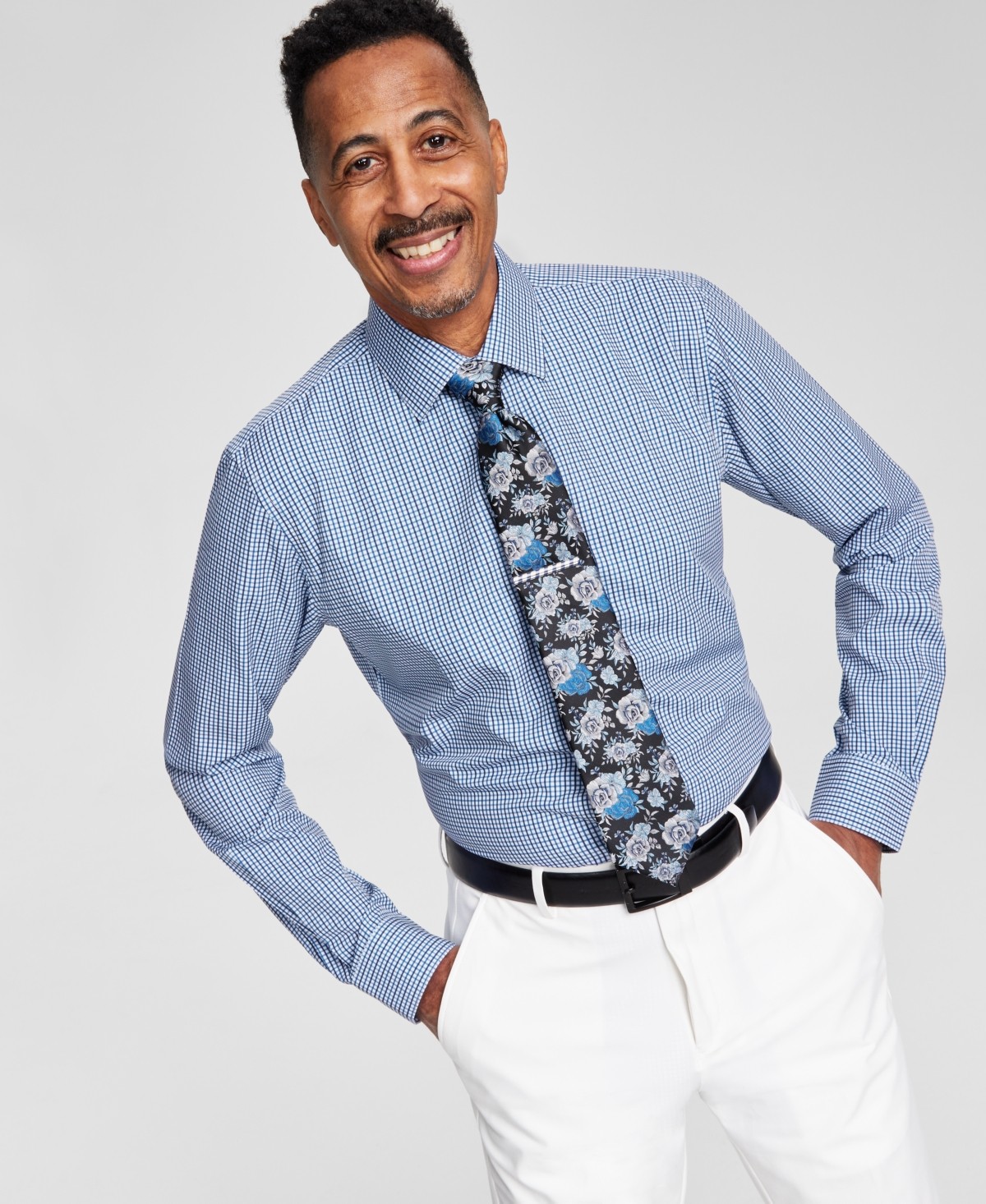 Mens Long Sleeve Slim-Fit Design Dress Shirts (3-Pack) - Walmart.com
