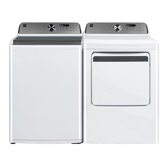 Kenmore Top-Load Electric Washer and Dryer Set – 4.4 cu ft Washer w/Agitator and 7 cu ft Electric Dryer – White