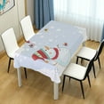 thumbnail image 7 of SKYSONIC Christmas Snowman Tablecloth Waterproof Washable Polyester Square Table Cover Durable Tablecloth for Kitchen Dining Table Party Decor (60 X 60 Inch), 7 of 7