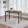 thumbnail image 2 of VEIKOUS 55'' Industrial Dining Table Desk with Metal Frame & Adjustable Footpad for Dining Room, 2 of 7