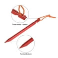 thumbnail image 4 of Uxcell 18cm Y-Beam Aluminum Tent Stakes with Pull Rope Kit 6Pcs and a Storage Bag, Red 1 Set, 4 of 7