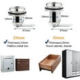 thumbnail image 2 of ShenMo 3 pcs Combination Cam - 2 cm/0.79 Inch Bolt Zinc Alloy Word Security Locks Bright Chrome Code for Case Cabinet, 2 of 5