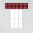 thumbnail image 2 of Ambesonne Plaid Window Valance, Retro Lumberjack Buffalo, 54" X 12", Orange Black, 2 of 3