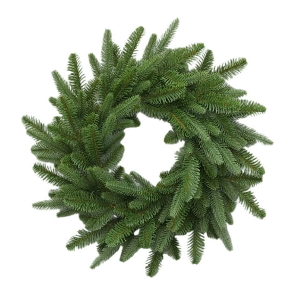 Real Touch Christmas Wreath 23.6 Inch, Artificial Cedar Pine Wreath for Front Door, Indoor Outdoor Winter Holiday Home Decor