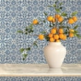 thumbnail image 6 of Tempaper Ornamental Tile Blue Peel and Stick Wallpaper, 20.5" x 16.5', 6 of 6
