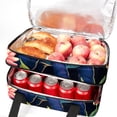thumbnail image 5 of Dinosaur Double Layered Insulated Lunch Bag with Two Compartments for Hand Carrying - Large Capacity Refrigerated Meal Bag, 5 of 6