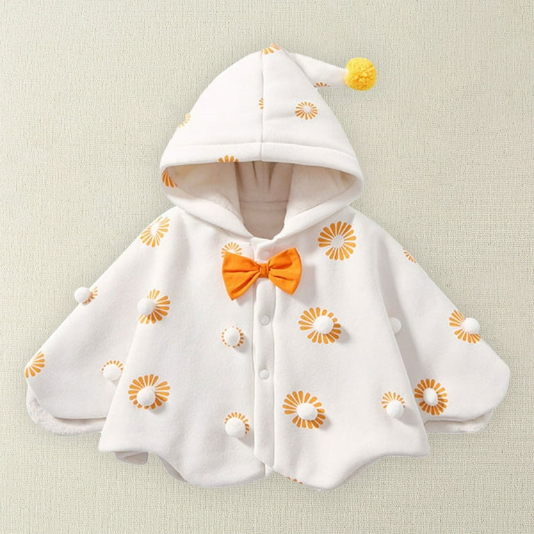 Generic Toddler Baby Girl Christmas Outfits Velvet Hooded Poncho