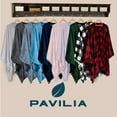 thumbnail image 7 of PAVILIA Fleece Poncho Blanket for Women |  Cozy Wearable Blanket Gift, Warm TV Shawl Sweater Cape with Pom Pom Fringe and Pockets, Gifts for Women  (Navy Blue), 7 of 7