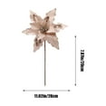 thumbnail image 3 of Luoshdecor Christmas Poinsettia Picks,Artificial Silk Glitter Sequin Flower Branches for Xmas Tree Wreath Vase Table Centerpiece 7.9 in, 3 of 6