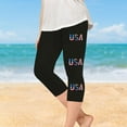 thumbnail image 4 of Juslio Girls Capris Kids Girls Fashion Print Summer Leisure Yoga Leggings Sports Cropped（Black Capris， 3 Years）, 4 of 8