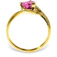 thumbnail image 2 of Galaxy Gold 14k Yellow Gold Heart-shaped Pink Topaz Ring - Size 11, 2 of 3