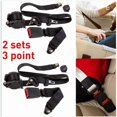 thumbnail image 2 of 2X Universal 3 Point Retractable Car Safety Belt Seat Belt.., 2 of 5