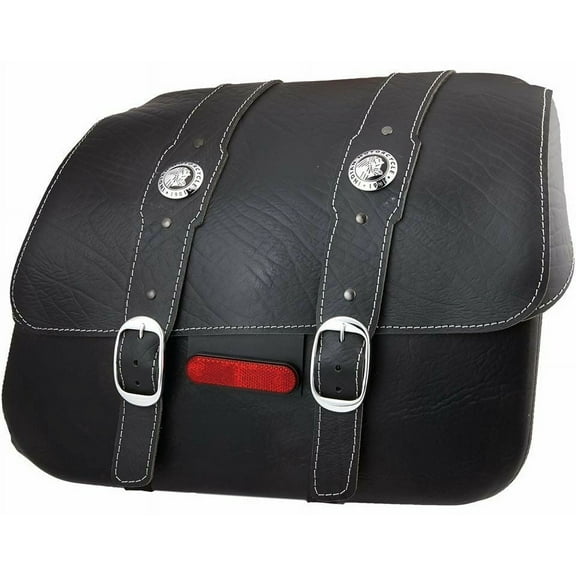 Indian Motorcycle Genuine Leather Saddlebags, Black | 2880234-01
